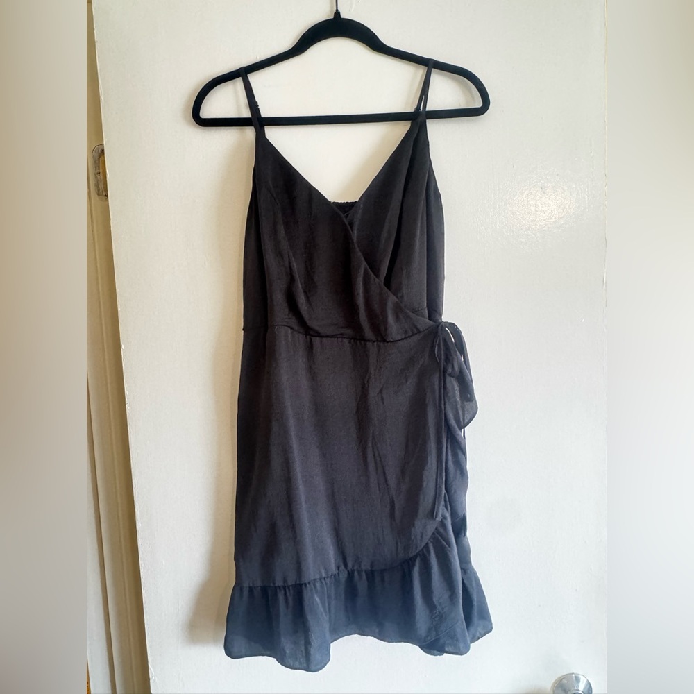 Wishlist Black Asymmetrical Wrap Dress